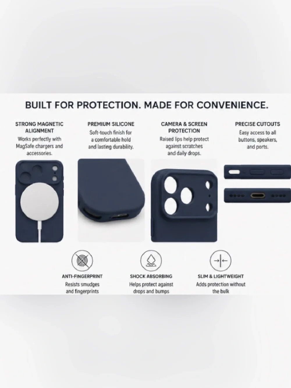 Midnight Blue Magnetic iPhone 17 Pro Case